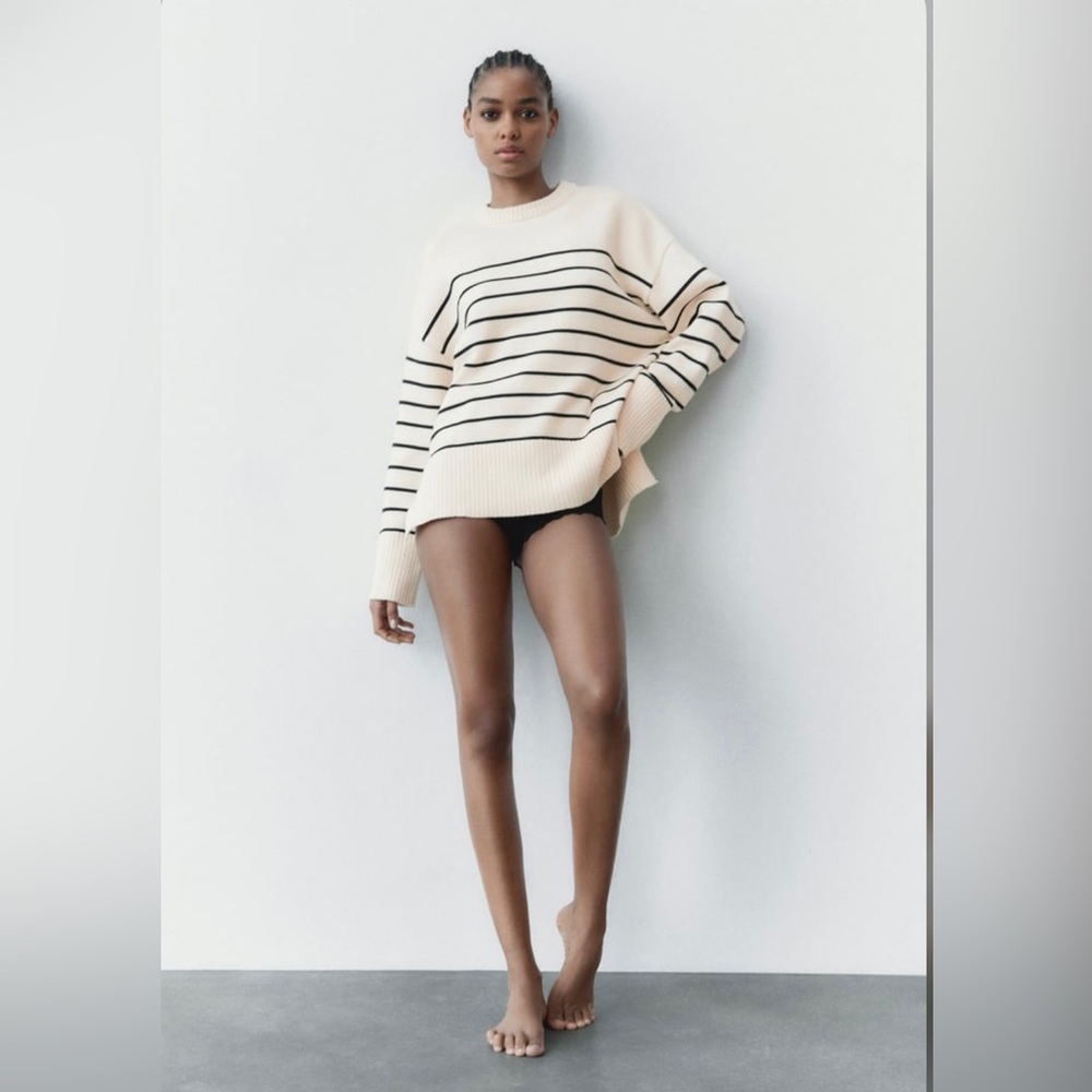 Zara striped knit sweater new with tags